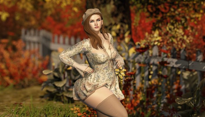 Avatar holding yellow leaves in a romantic pose